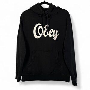 Obey Distressed Black Hoodie